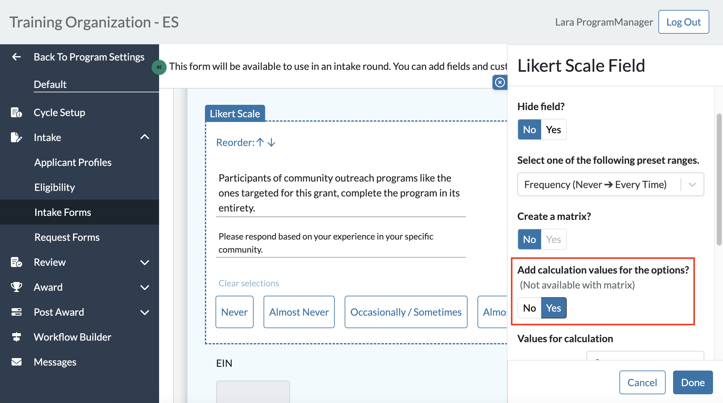 20 Toggle calculation values to Yes for Likert Scale.png