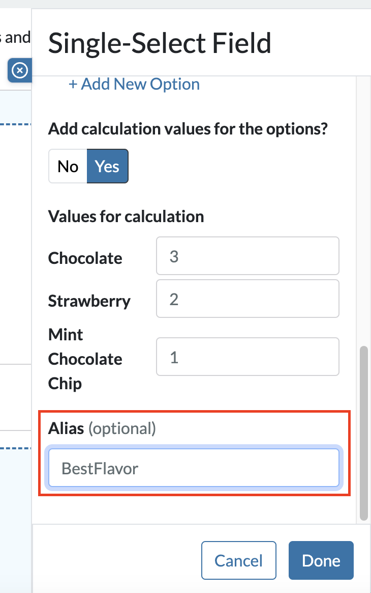 05 Add an alias for single-select field.png