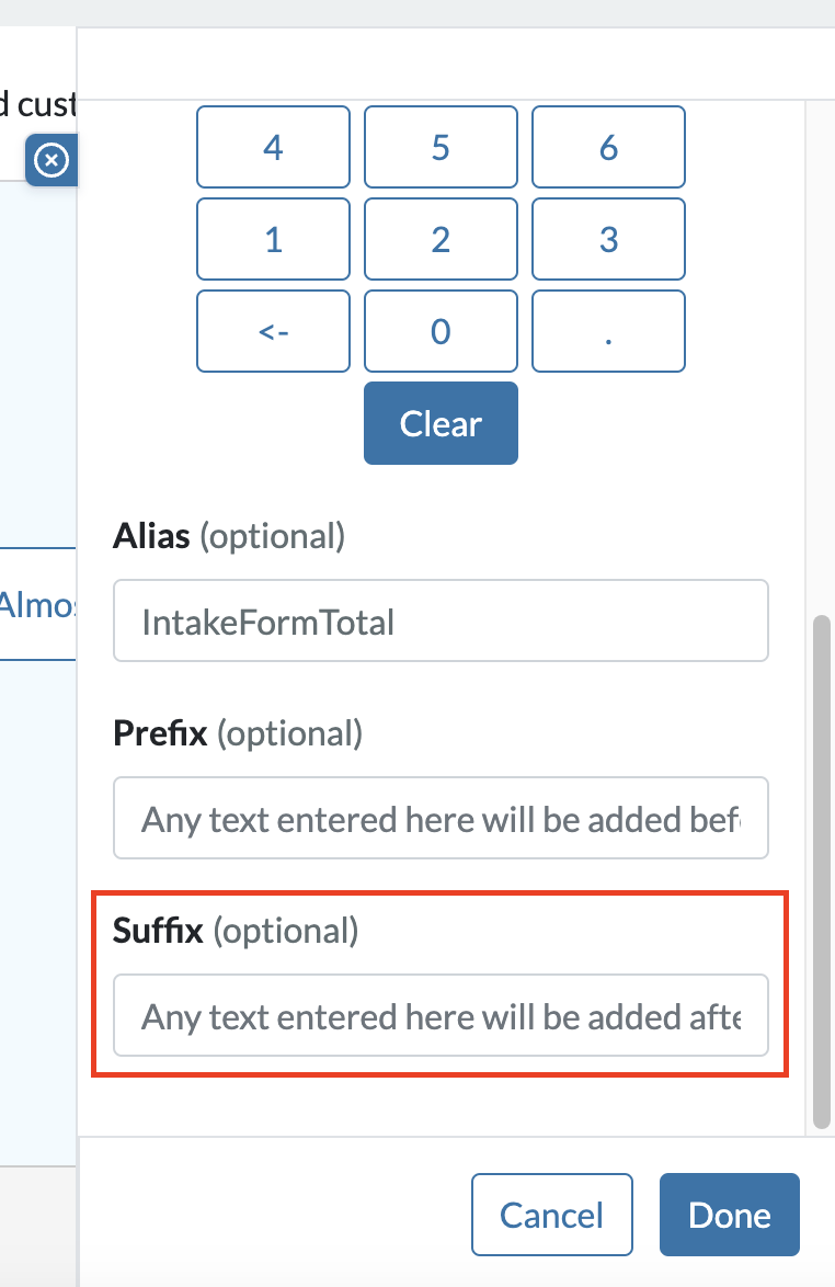 37 Suffix for calculated value field.png
